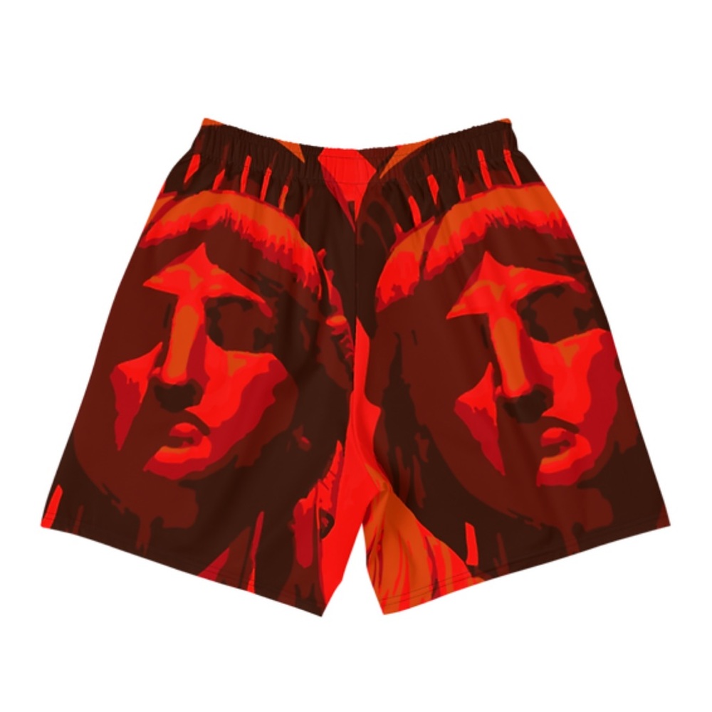 chamberlin brand streetwear basketball red shorts